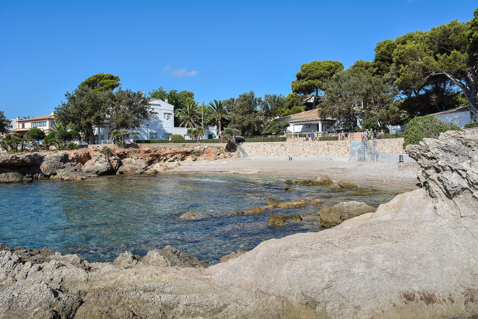 A pine-backed turquoise cove on the quiet coast of Mallorca