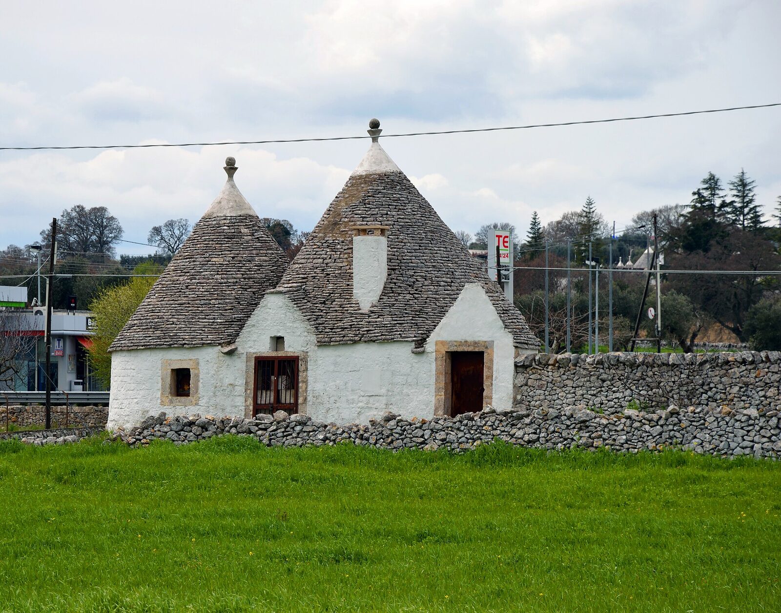 The conical stone-roofed trulli houses of Alberobello in Puglia